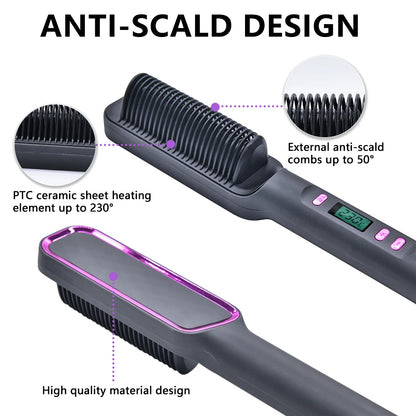 Electric Hot Comb Hair Straightener