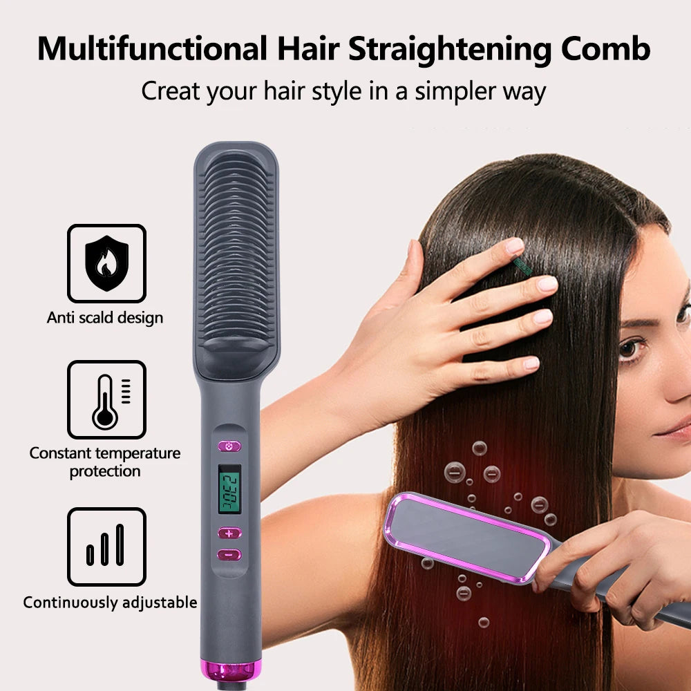 Electric Hot Comb Hair Straightener