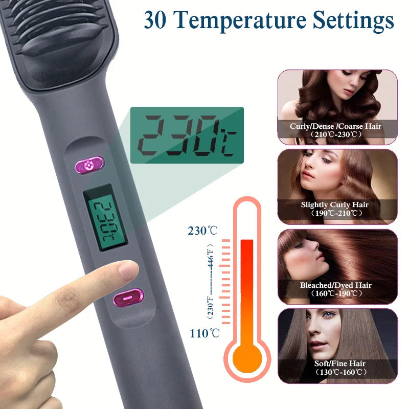 Electric Hot Comb Hair Straightener