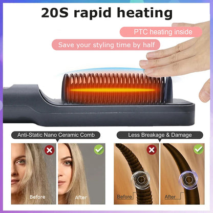 Electric Hot Comb Hair Straightener